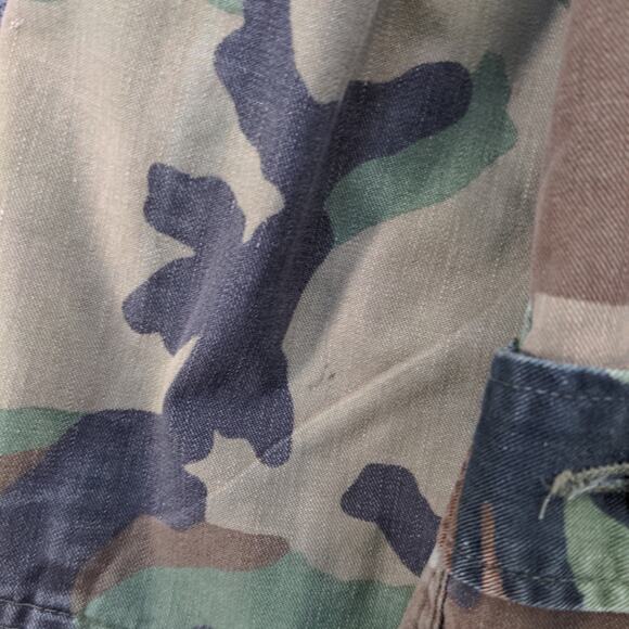 U.S. Army Woodland Camouflage Pattern Combat Coat Size M-Long Cotton Nylon Blend - Picture 5 of 16